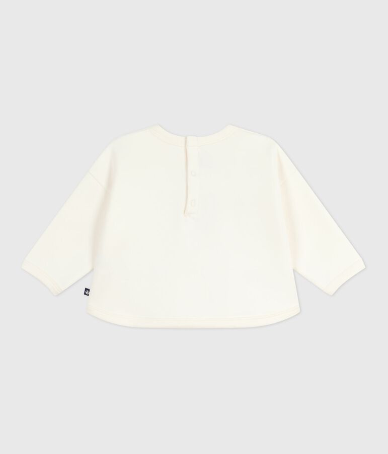 Baby-Sweatshirt aus weicher und warmer Baumwolle naturfarben
