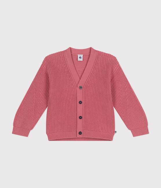 Kinder-Cardigan aus Baumwolle für Mädchen rosa ROSEWOOD