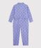 Kinder-Overall aus Baumwolle mit Herzmuster violett/vielfarbig