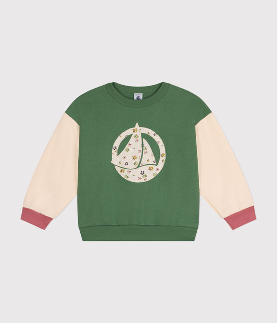 Kinder-Sweatshirt aus Molton für Mädchen PALMERAIE/ MULTICO