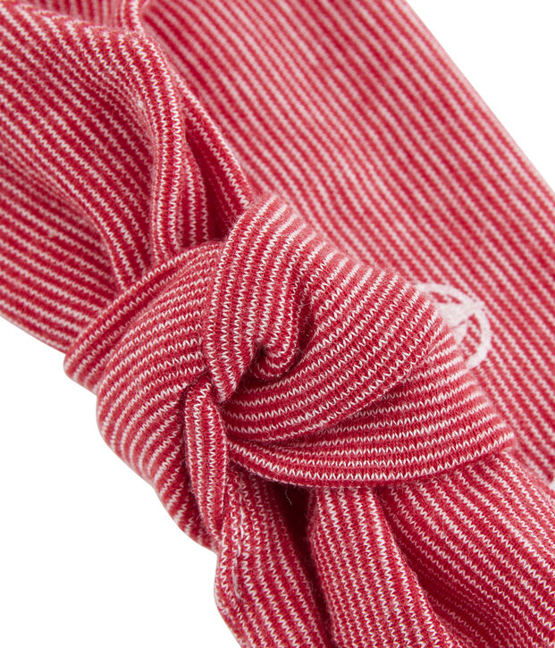 Haarband f&uuml;r M&auml;dchen weiss/rot