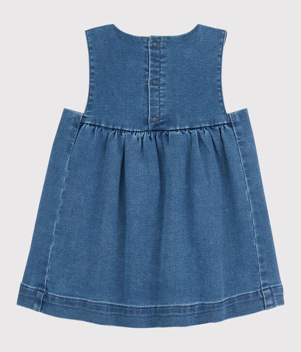 Baby-Kleid aus Denim f&uuml;r M&auml;dchen blau