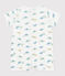 Baby-Kurzoverall aus Baumwolle mit Dinos weiss MARSHMALLOW/weiss MULTICO