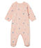 Baby-Strampler aus Molton für Mädchen rosa MINOIS/weiss MULTICO