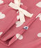 Damen-Pyjama aus Baumwolle mit Herzmotiv rosa/weiss