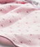 Baby-Mädchen-Wickelhemd-Einteiler im Materialmix rosa VIENNE/weiss MULTICO