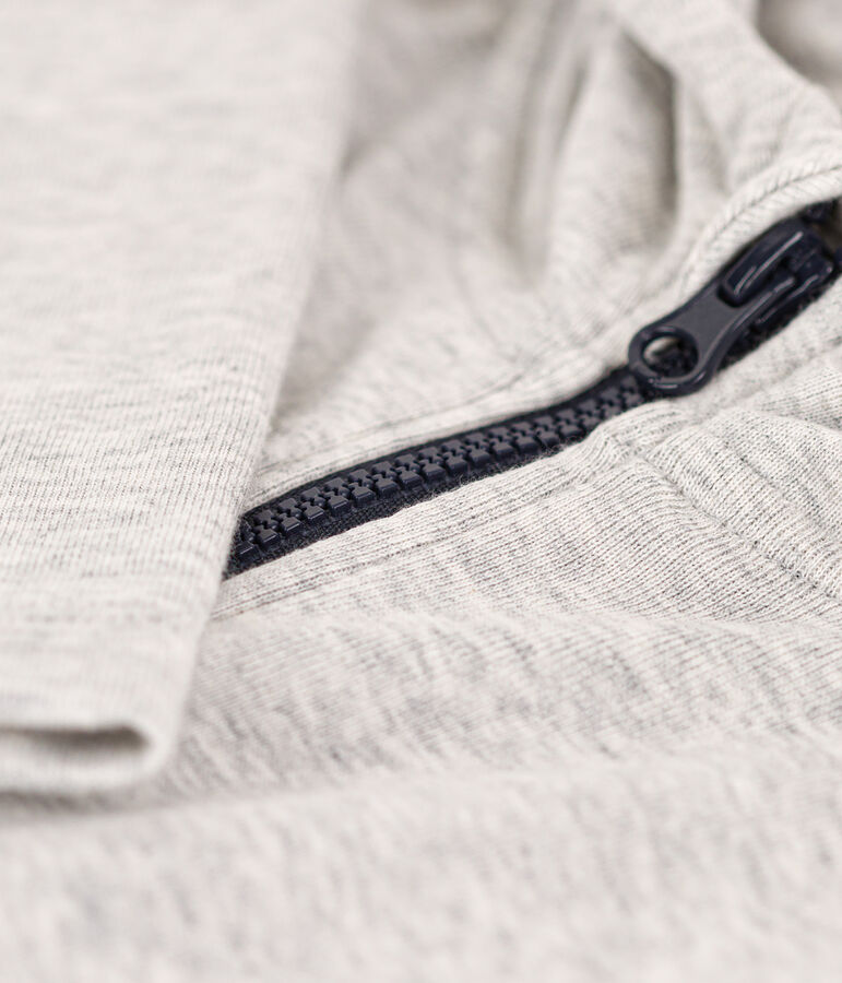 Kinder-T-Shirt mit Kapuze f&uuml;r Jungen grau