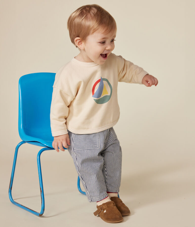 Baby-Sweatshirt aus Molton naturfarben AVALANCHE