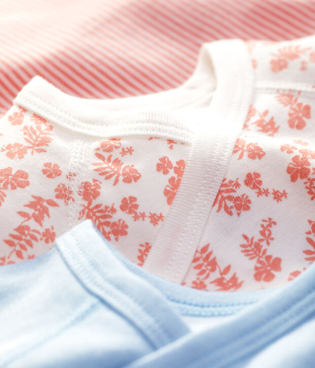 3er-Set Baby-Bodys aus Bio-Baumwolle vielfarbig