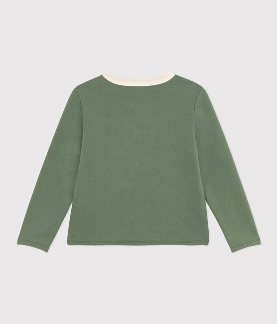 Mädchen-Cardigan aus Baumwolle  grün CROCO