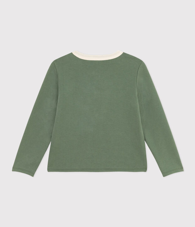 M&auml;dchen-Cardigan aus Baumwolle gr&uuml;n