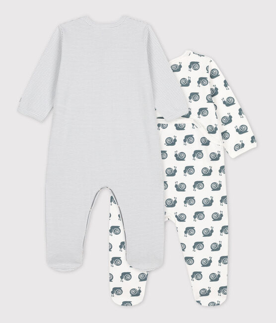 2er-Set Baby-Strampler aus Baumwolle mit Schneckenmotiv variante 1