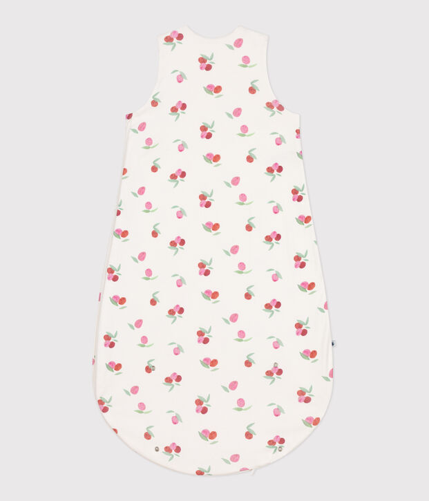 Babyschlafsack aus Baumwolle mit Blumenmotiv TOG-Wert 1 weiss/vielfarbig
