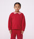 Kinder-Sweatshirt mit Kragen aus einfarbiger Baumwolle