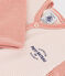 Strampler aus Baumwolle mit Ringelstreifen. rot CORRIDA/weiss MARSHMALLOW