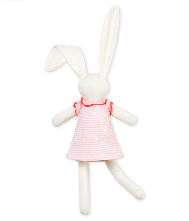 Angezogenes kuschelh&auml;schen rosa/weiss
