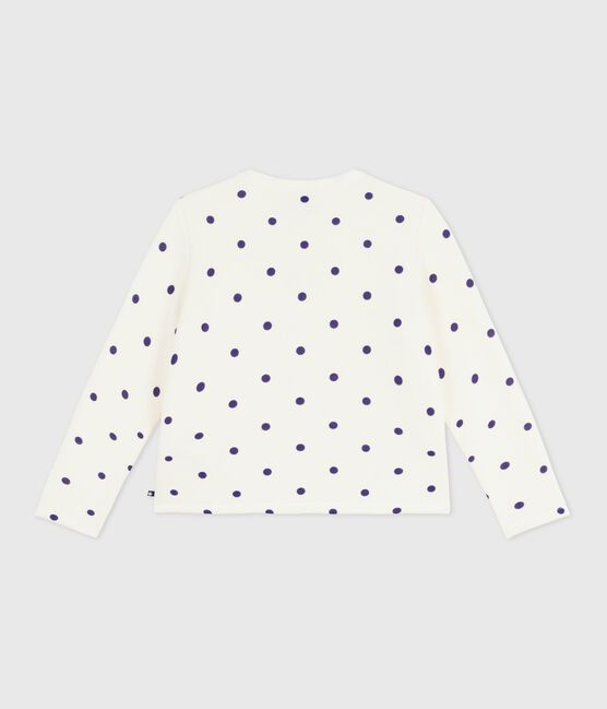 Kinder-Cardigan aus Baumwolle mit Pünktchen blau MILK/ SOIR