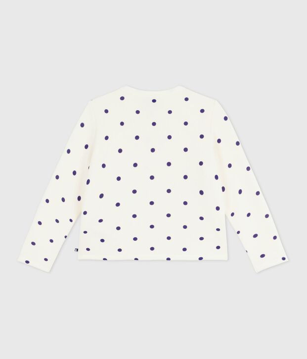 Kinder-Cardigan aus Baumwolle mit P&uuml;nktchen blau/blau