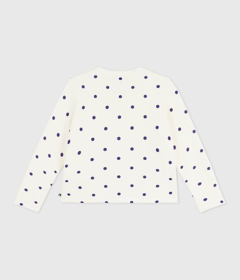 Kinder-Cardigan aus Baumwolle mit P&uuml;nktchen blau/blau