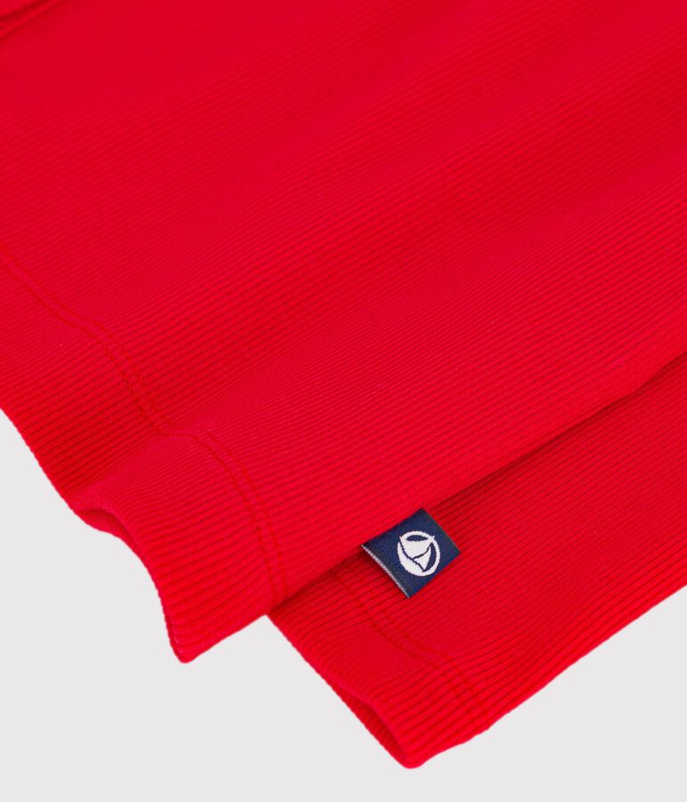 Damen-Cardigan aus einfarbiger Baumwolle rot