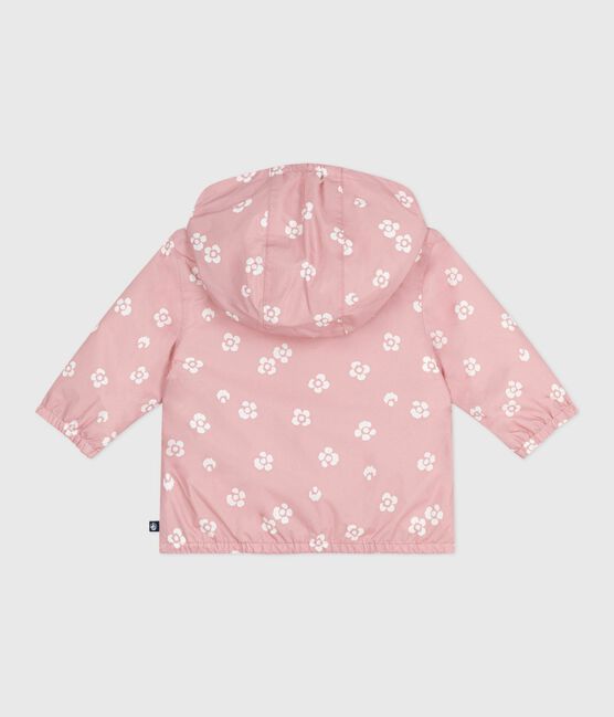 Baby-Windjacke mit Blumenmuster rosa CHARME/weiss MARSHMALLOW