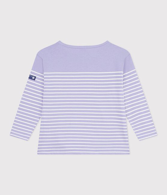 Kinder-Streifenshirt "Marinière" aus Baumwolle violett SQUAW/ MILK