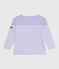 Kinder-Streifenshirt Marinière aus Baumwolle violett SQUAW/ MILK
