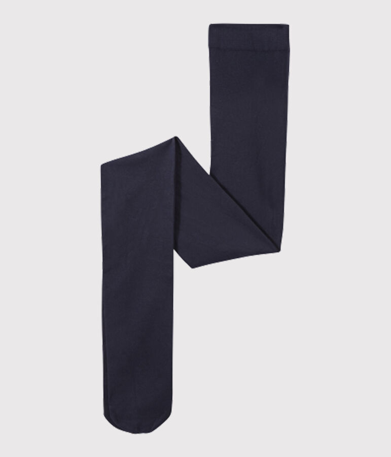 Mikrofaser-Kinderstrumpfhose f&uuml;r M&auml;dchen blau SMOKING