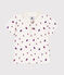 Kurzärmeliges Baby-Poloshirt aus feinem Jersey weiss MARSHMALLOW/weiss MULTICO
