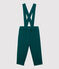 Baby-Trägerhose aus Molton. grün PINEDE