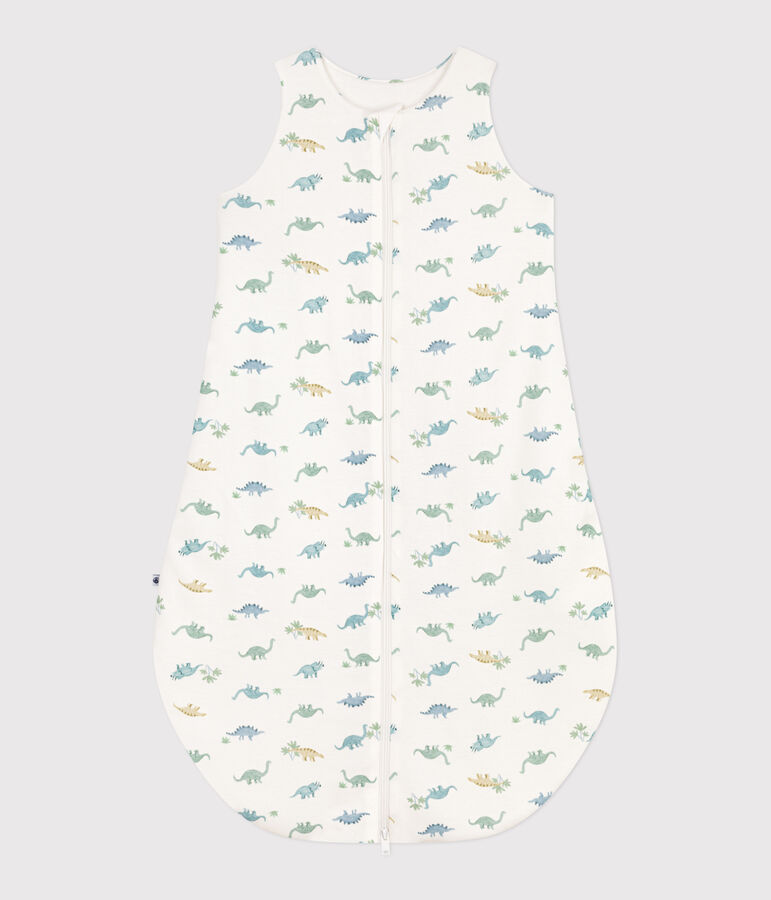 Babyschlafsack aus Baumwolle mit Dinos TOG-Wert 2 weiss/vielfarbig