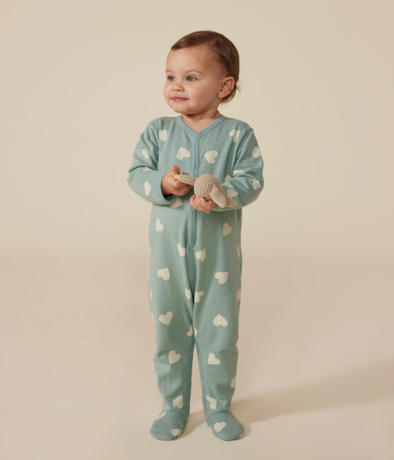 Baby-Strampler mit Herzmotiv aus Molton PAUL/ AVALANCHE