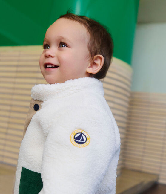 Baby-Sherpa-Mantel MILK/ MULTICO