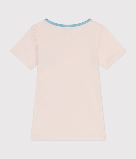 Kurzärmeliges T-Shirt für Kinder aus Baumwolle beige PANACOTTA