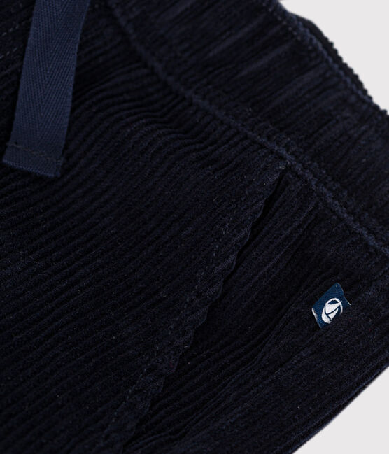 Kinder-Hose mit geradem Schnitt aus Fein-Cord für Jungen blau SMOKING