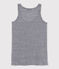 Geringeltes Damen-Top aus Leinen blau SMOKING/weiss LAIT