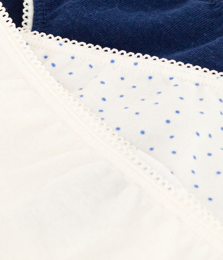 3er-Set getupfte Slips aus Baumwolle und Elastan f&uuml;r kleilne M&auml;dchen vielfarbig