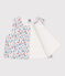 Baby-Weste aus Popeline mit Blumenmuster weiss MARSHMALLOW/weiss MULTICO