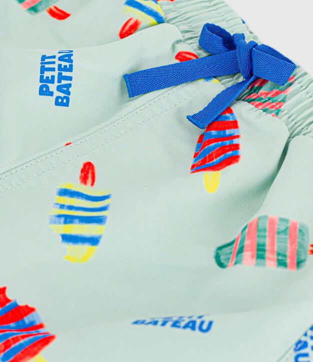 Baby-Badeshorts mit Eismotiven blau/vielfarbig