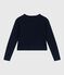 Damen-Cardigan aus einfarbiger Baumwolle blau SMOKING