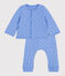2-teiliges Baby-Set aus Baumwolle blau EDNA/weiss MARSHMALLOW