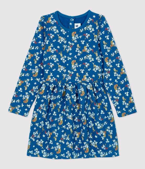 Langärmeliges Kinderkleid aus Molton für Mädchen MALLARD/ MULTICO