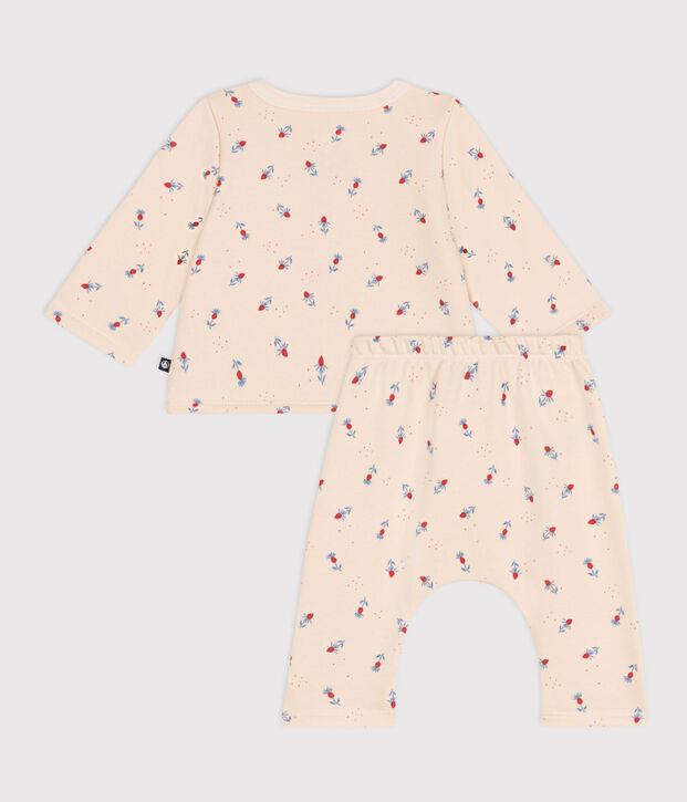 2-teiliges Baby-Set aus Baumwolle naturfarben/vielfarbig