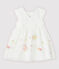 Baby-Festtagskleid aus besticktem Tüll für Mädchen weiss MARSHMALLOW/weiss MULTICO