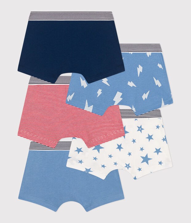 5er-Set Kinder-Boxershorts aus bedruckter Baumwolle vielfarbig