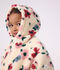 Kapuzenjacke f&uuml;r Kinder aus Sherpa mit Blumenmuster naturfarben/vielfarbig
