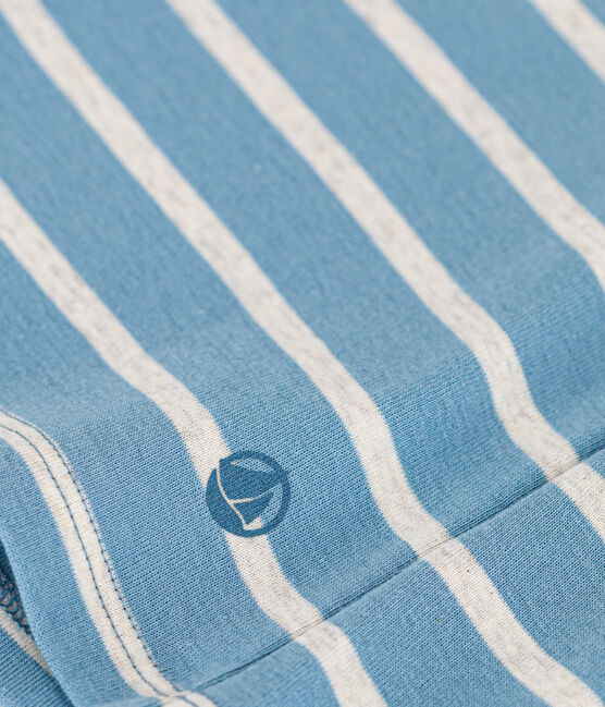 T-Shirt L’ICONIQUE aus Baumwolle mit rundem Ausschnitt für Damen AZUL/ MONTELIMAR