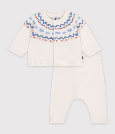 Baby-Set aus Strick mit Jacquardmuster