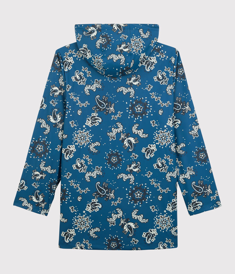 Klassische Regenjacke aus recyceltem Material und BIO-Baumwolle blau
