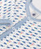 Strampler aus Nicki mit Raketen-Motiv weiss MARSHMALLOW/weiss MULTICO